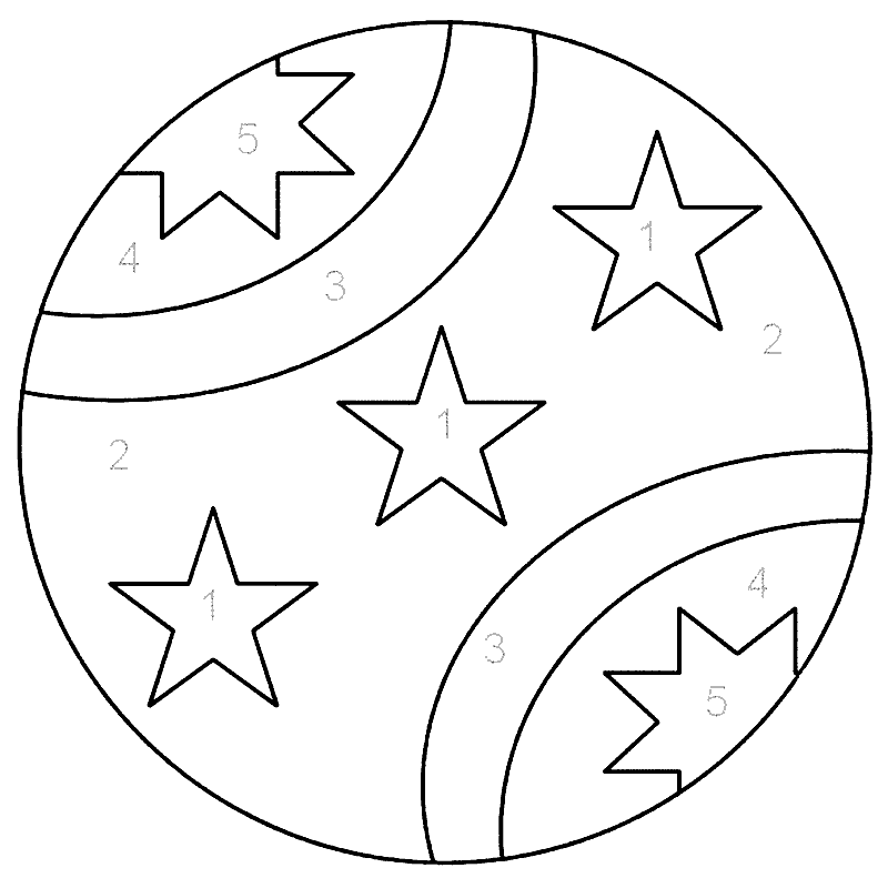 Раскраска с мячиком для малыша