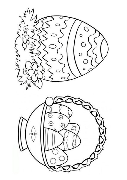 Пасхальные яйца и раскраски