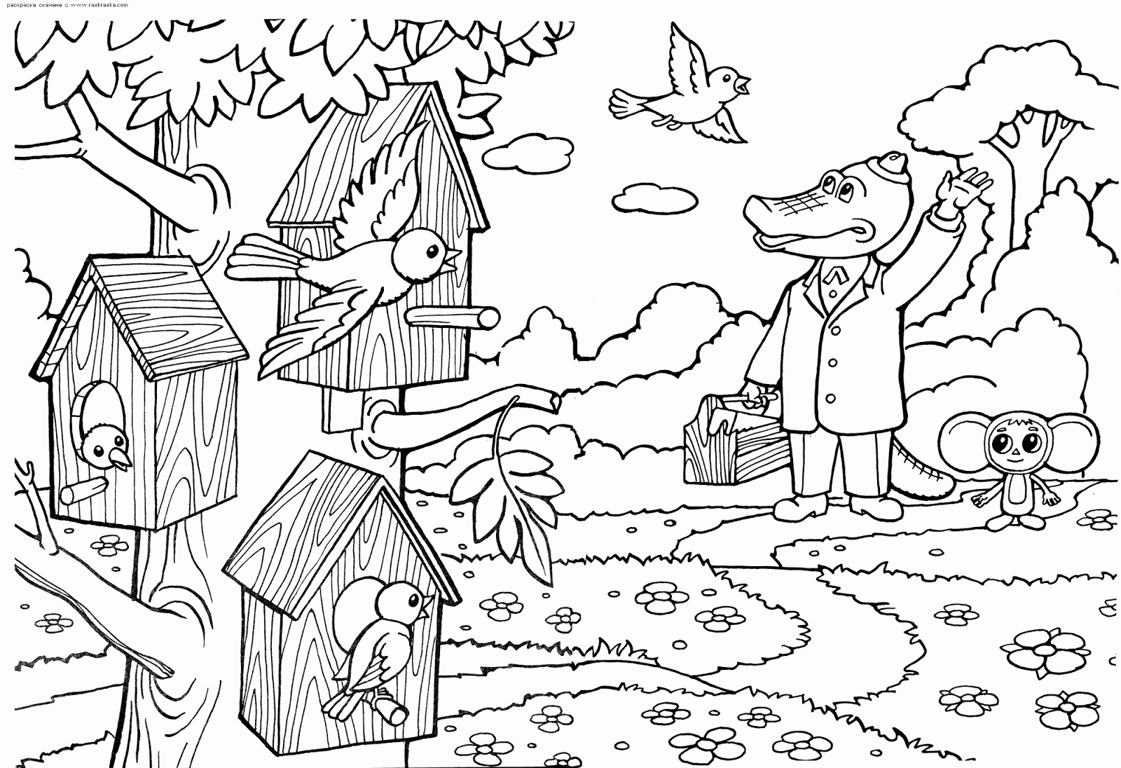 Раскраски на тему время года весна