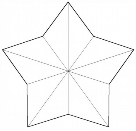 Контуры шаблоны звезды для вырезания аппликации или поделок