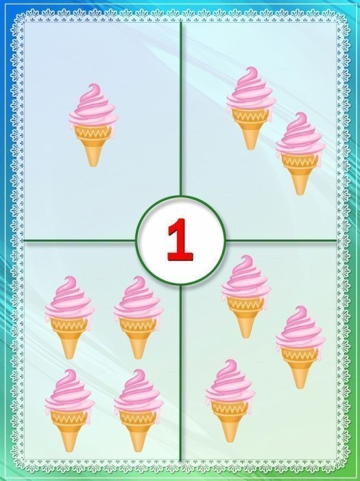 Тренируем счет. Посчитай сколько нарисовано. Карточки по математике