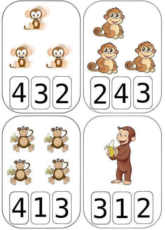 Посчитай сколько картинок и обведи правильный ответ