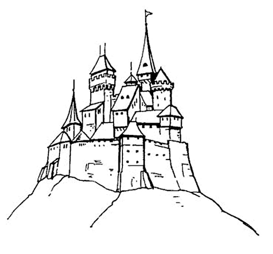 Рисунки старых замков
