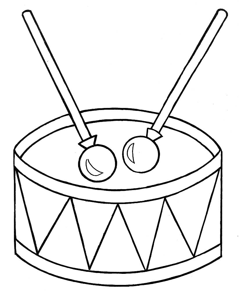 Барабан и барабанная установка на раскрасках