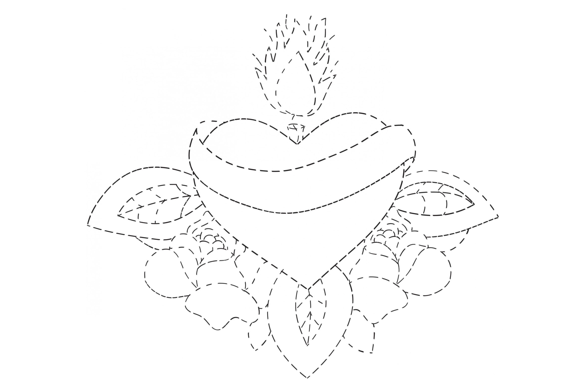 Сердце соедини по точкам