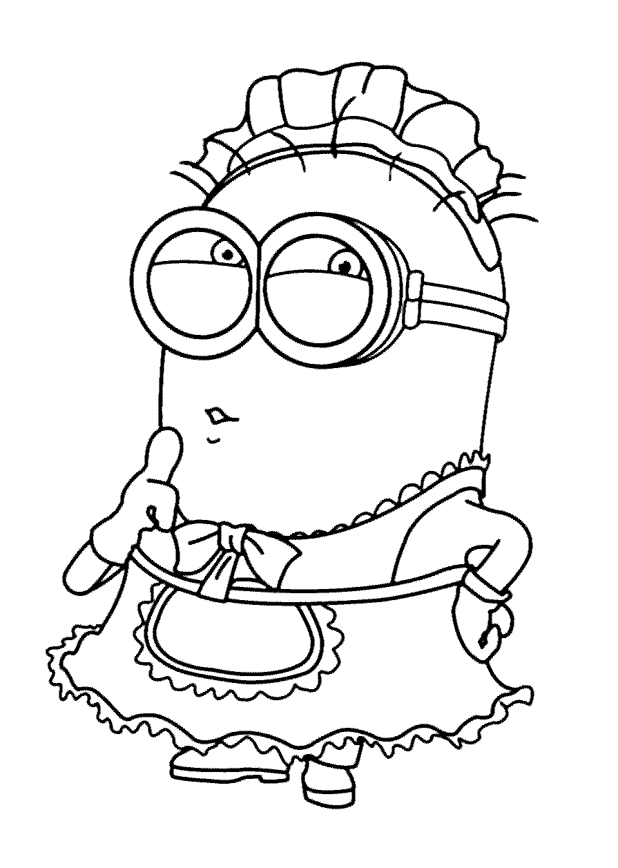 Раскраски из мультфильмов Гадкий я 1 2 3 с миньонами