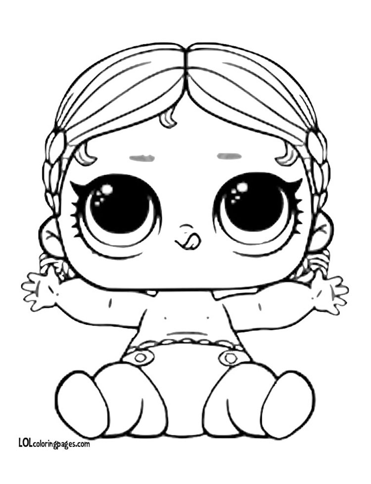 Качественные раскраски с куклой лол Lil Showbaby, раскраски куклы лол распеча...