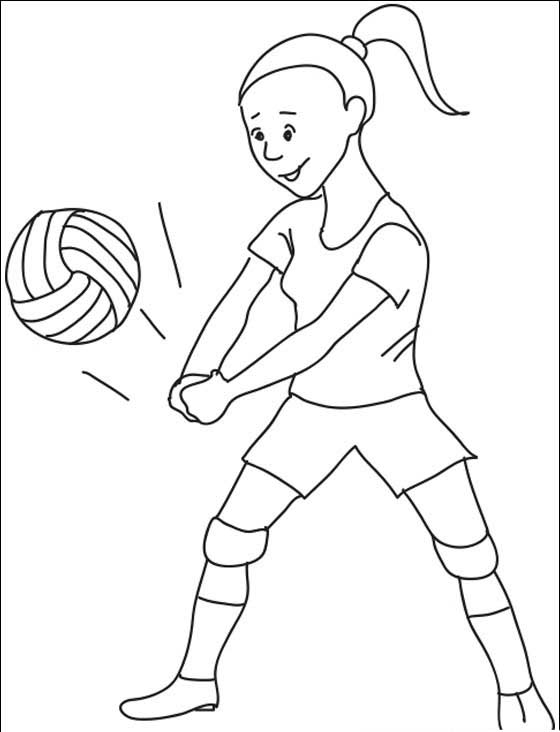 Раскраски с игрой волейбол