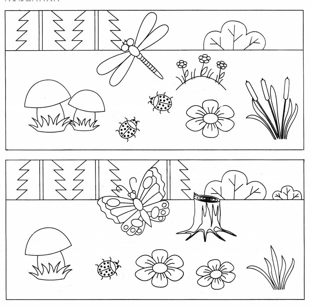 Рисунки с заданиями на внимательность