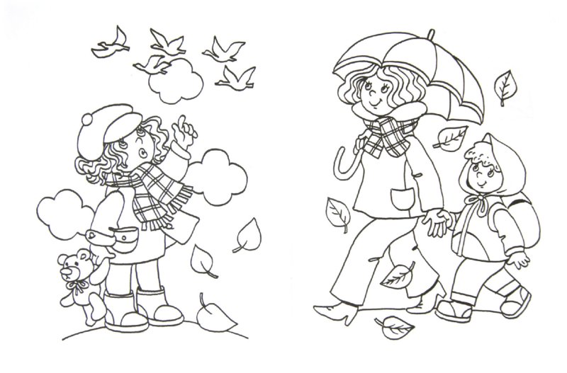 Осенние раскраски. Времена года