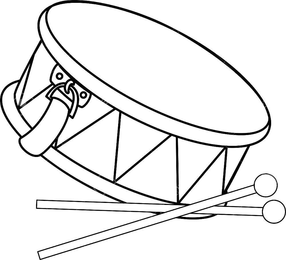 Барабан и барабанная установка на раскрасках