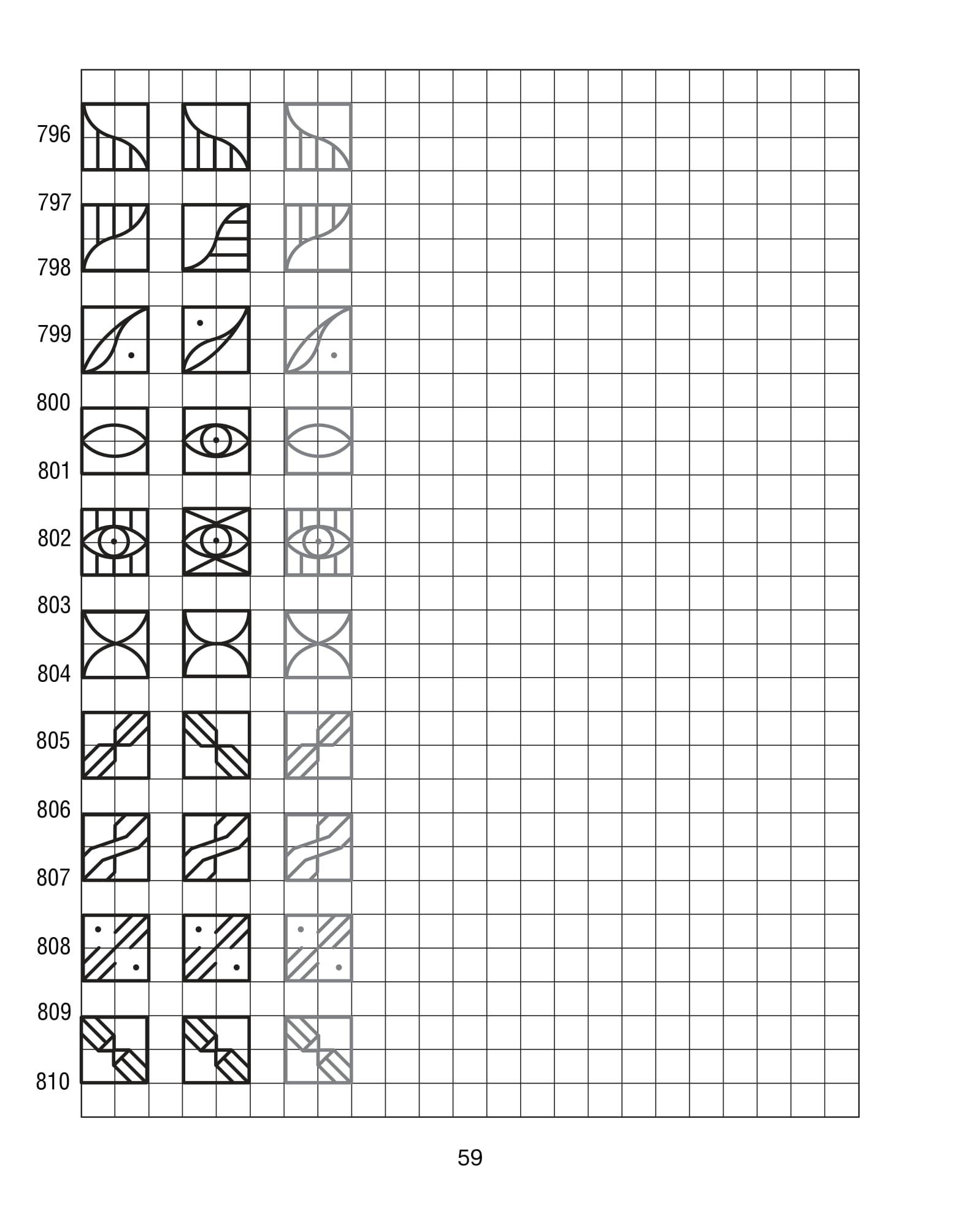 Продолжи узор по клеточкам. Нарисуй по образцу