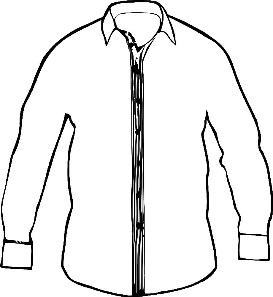 Одежда. Рубашка для вырезания и раскрашивания 