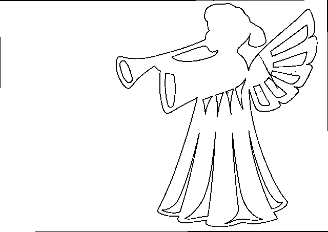 Контуры ангела для поделок и вырезания