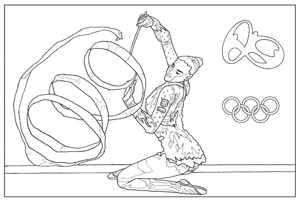 Раскраски с гимнастами. Виды спорта. Гимнастика