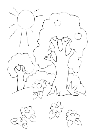 Яблони и луг