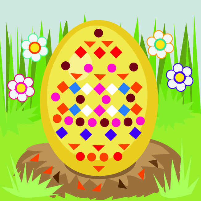 Пасхальные яйца, аппликации из цветной бумаги