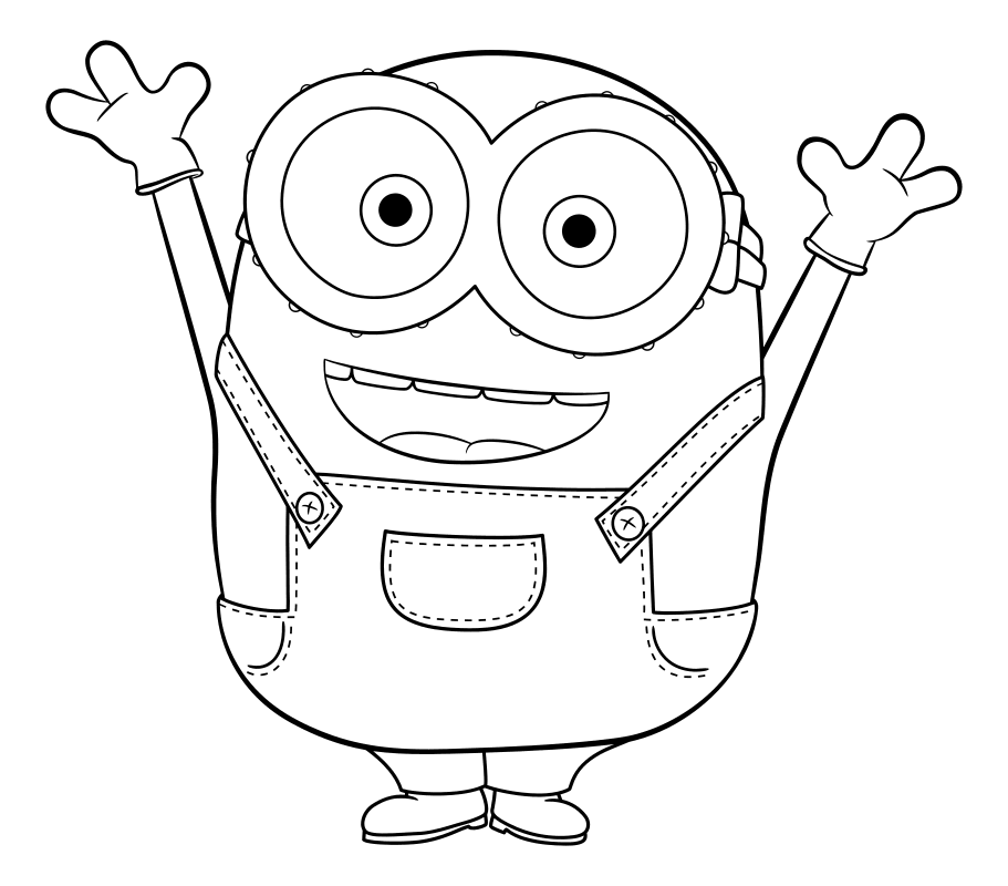 Раскраски из мультфильмов Гадкий я 1 2 3 с миньонами