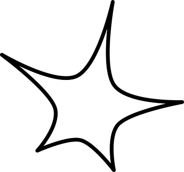 Контуры шаблоны звезды для вырезания аппликации или поделок