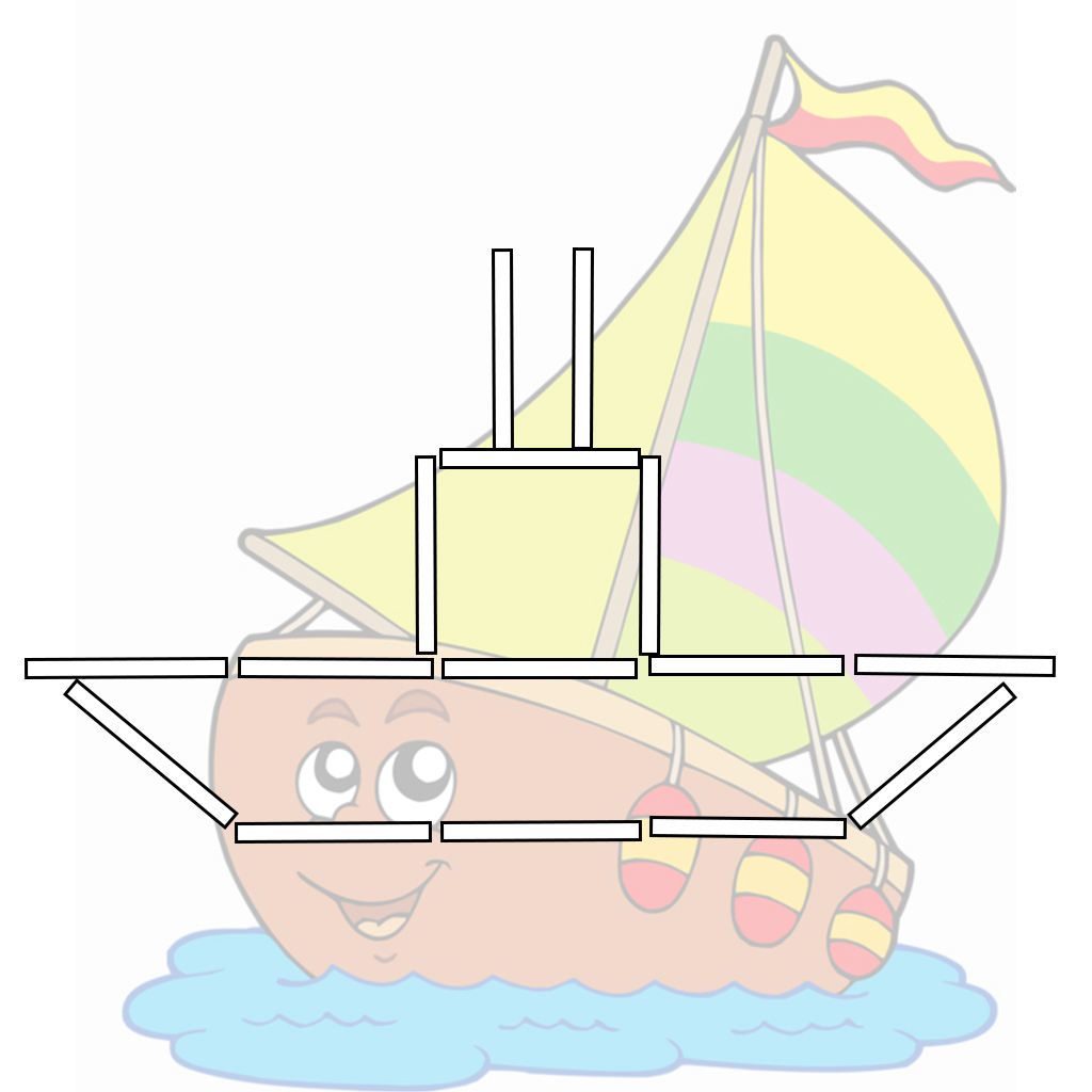 Фигуры из цветных счетных палочек