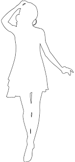 Контуры или шаблоны девочки для вырезания скачать и распечатать бесплатно онлайн