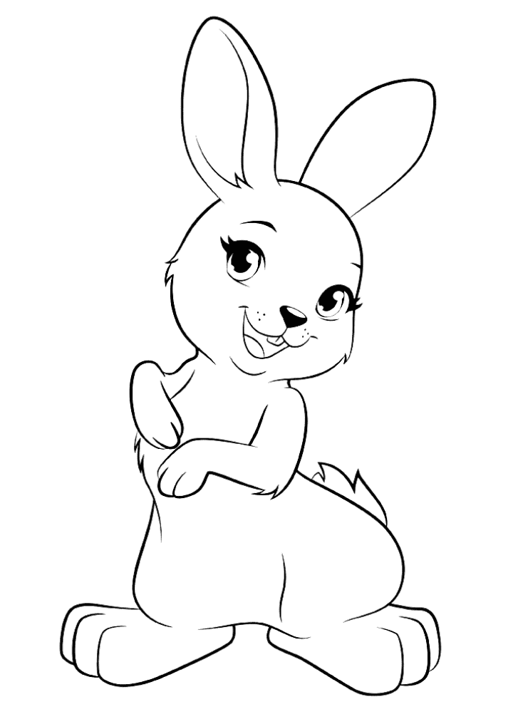 Раскраски с зайцами для девочек и мальчиков