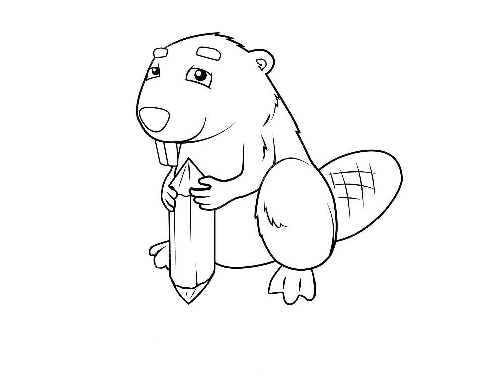 Животное бобер. Бобры могут строить платины и грызть деревья