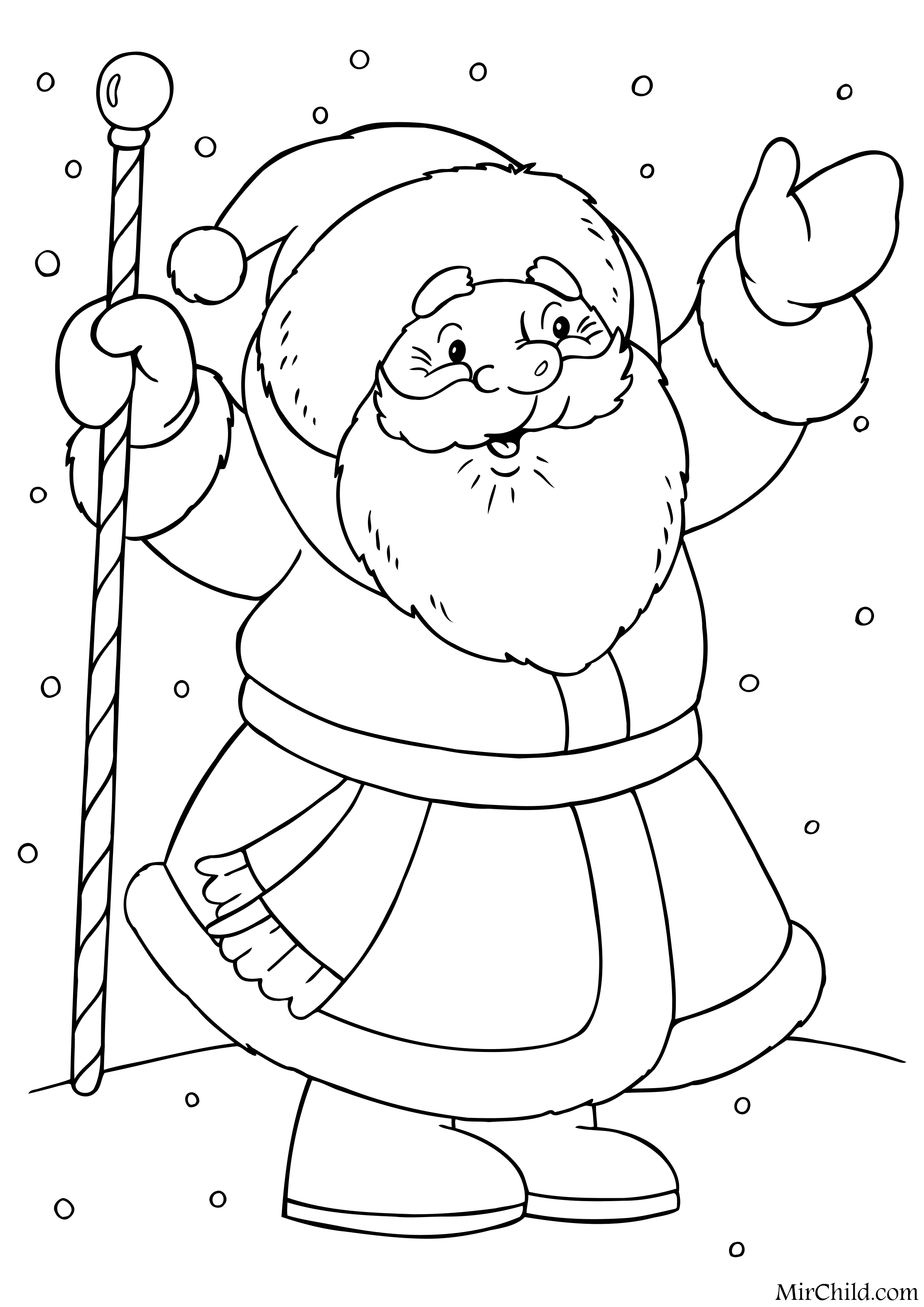 Раскраски с дедом морозом