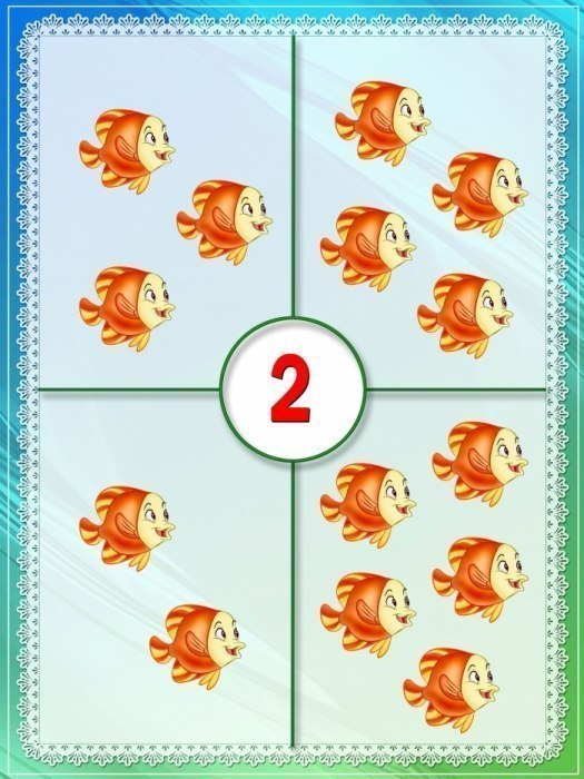 Тренируем счет. Посчитай сколько нарисовано. Карточки по математике