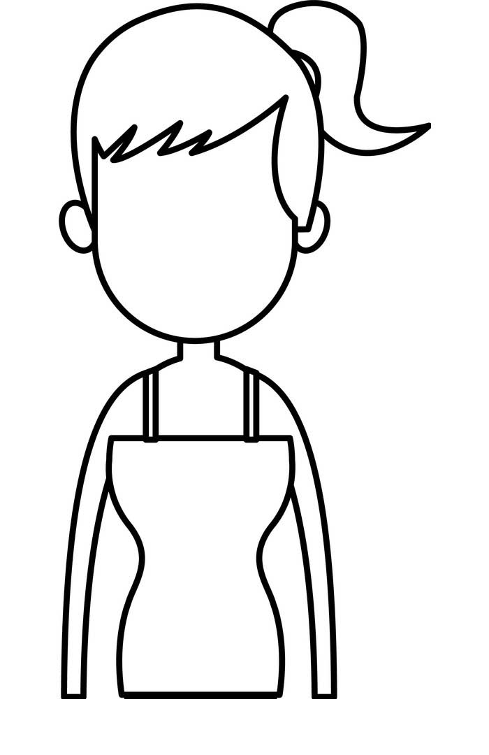 Контуры или шаблоны девочки для вырезания скачать и распечатать бесплатно онлайн