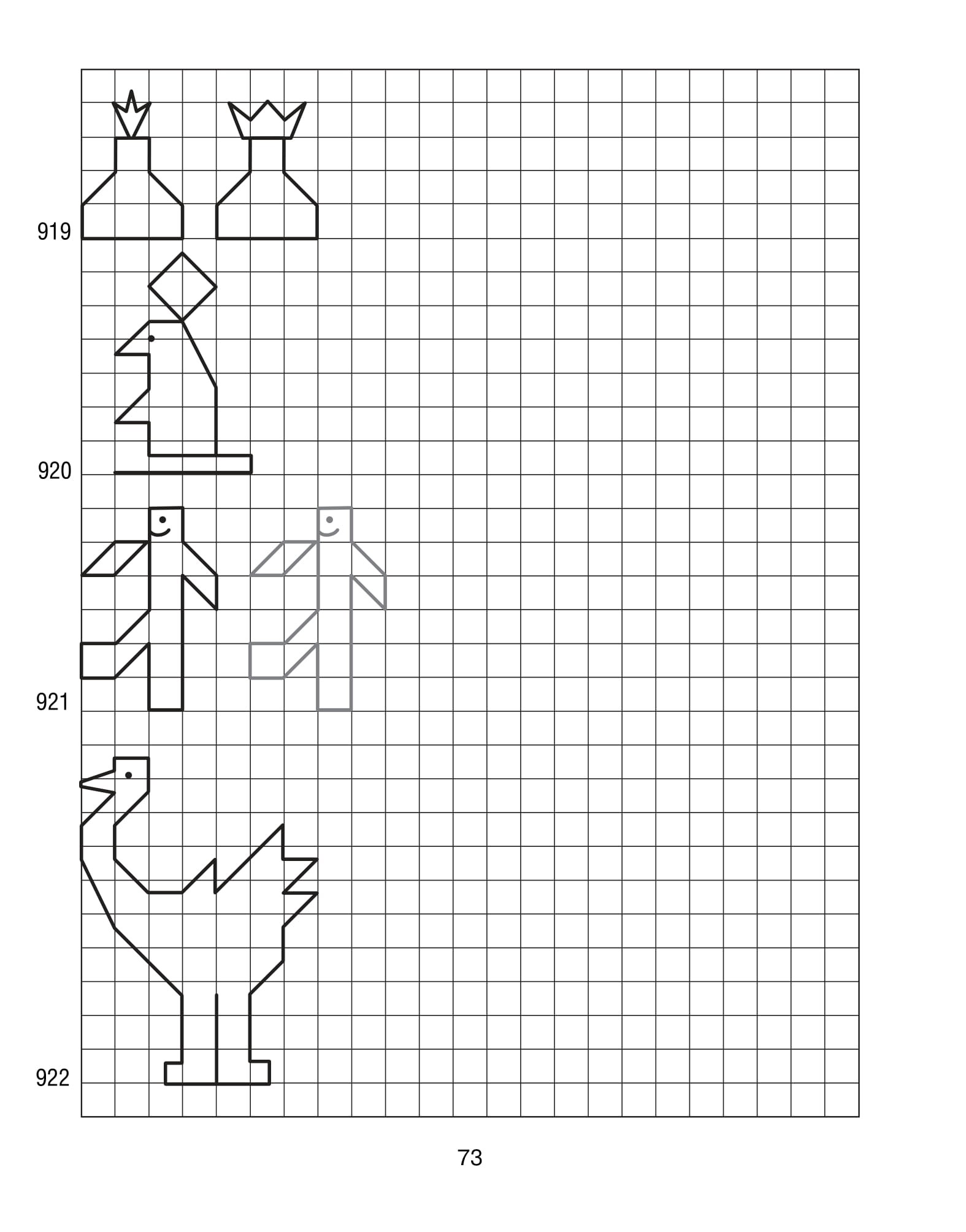 Продолжи узор по клеточкам. Нарисуй по образцу