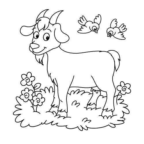 Козлик с бородой и рогами