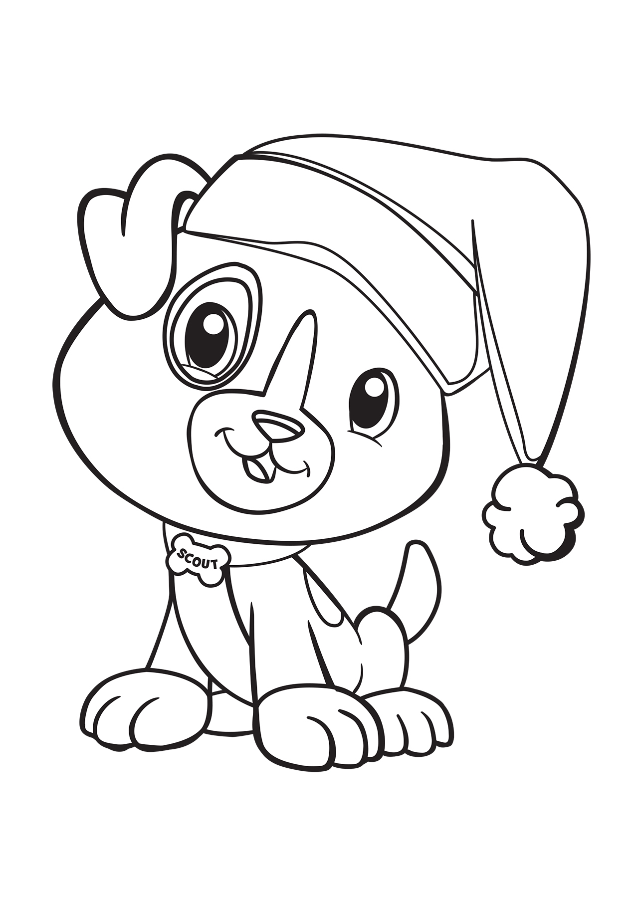 Раскраски щенки для девочек