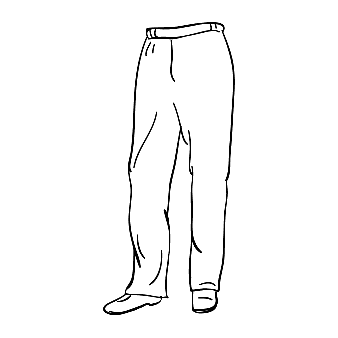 Брюки штаны и джинсы. Раскраски одежда