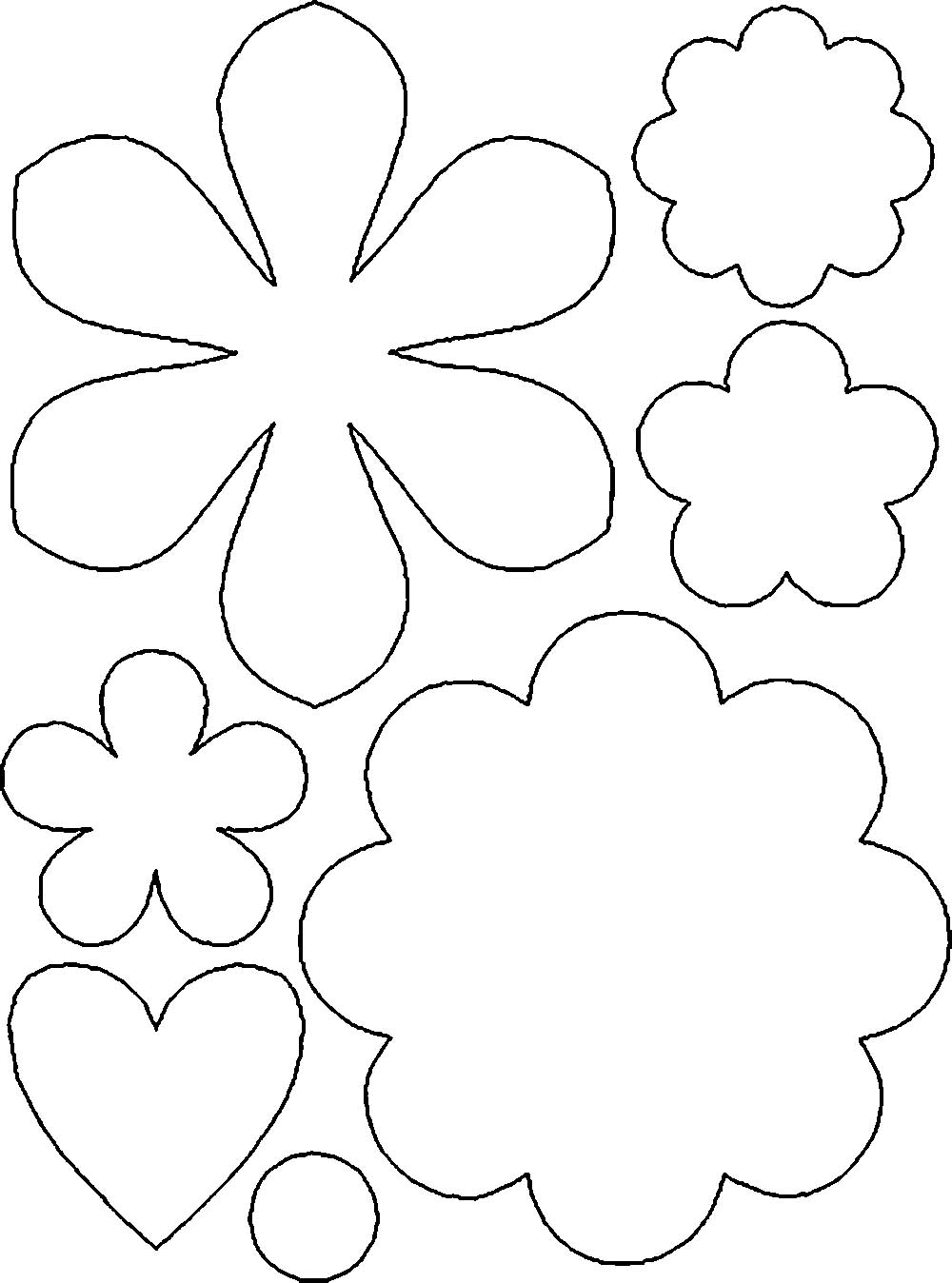 Контуры цветов для вырезания скрапбукинга поделок и аппликаций скачать беспла...