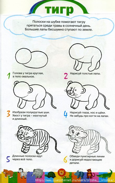 Учимся рисовать животных с детьми. Как нарисовать ребенка рисовать животных