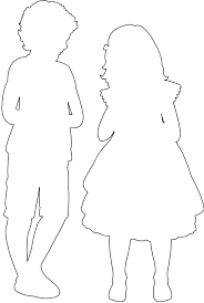 Контуры или шаблоны девочки для вырезания скачать и распечатать бесплатно онлайн