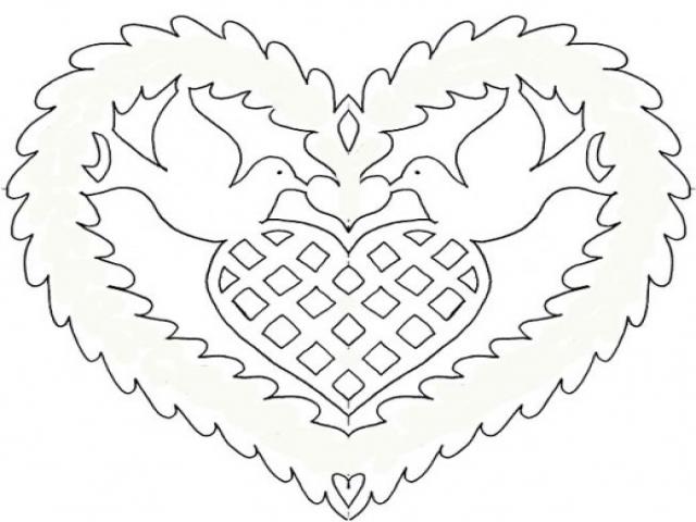 Контуры сердец и валентинок для вырезания, поделок и аппликаций