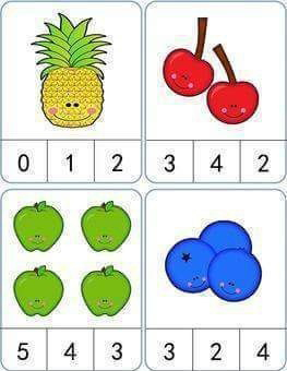 Посчитай сколько картинок и обведи правильный ответ