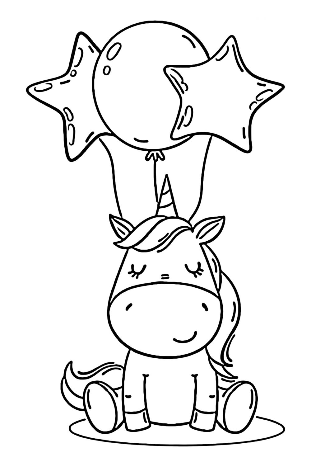 Праздничная пони единорог с шариками