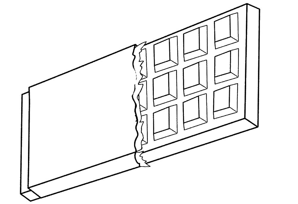 Шоколадки. Раскраски с плитками шоколада и шоколадными конфетами
