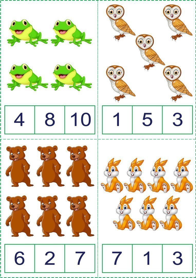 Карточки по математике с заданиями на сложение вычитание и счет