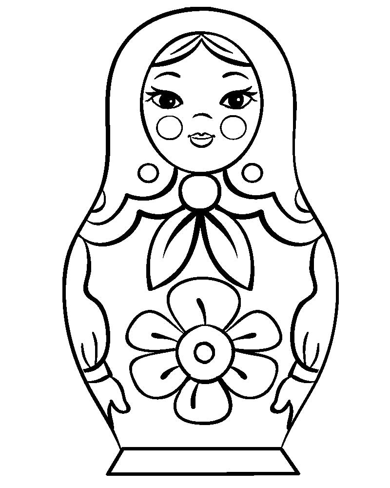 Русское народное творчество в раскрасках. Матрешки