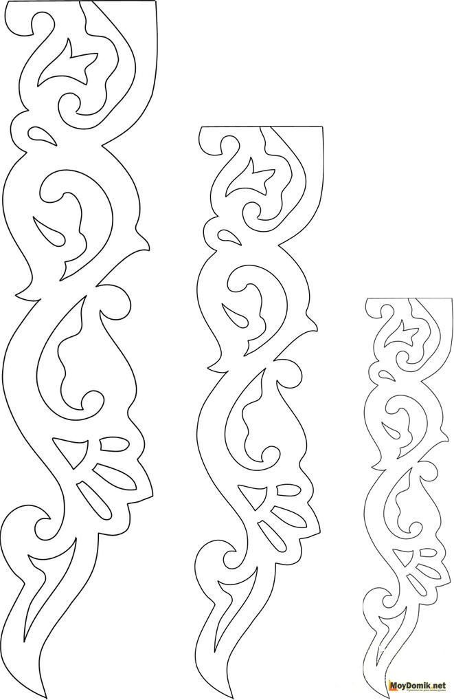 Узоры для вырезания оформления окон для оформления праздников, резьбы по дере...