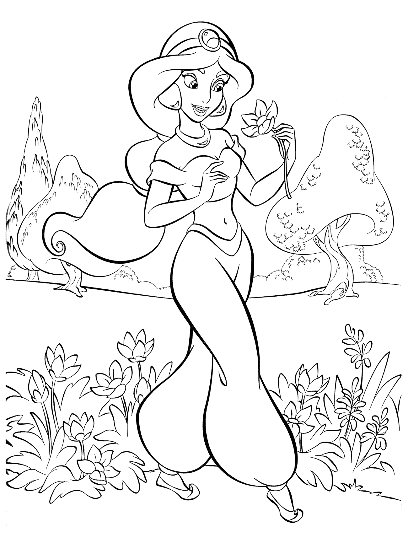 Раскраски с принцессами из мультфильмов для девочек. 