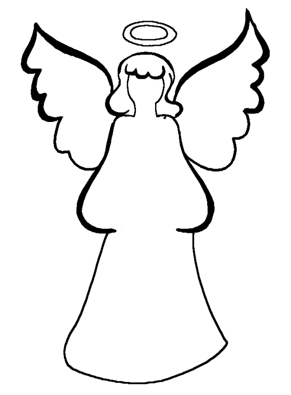Контуры ангела для поделок и вырезания