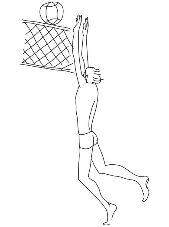 Раскраски с игрой волейбол