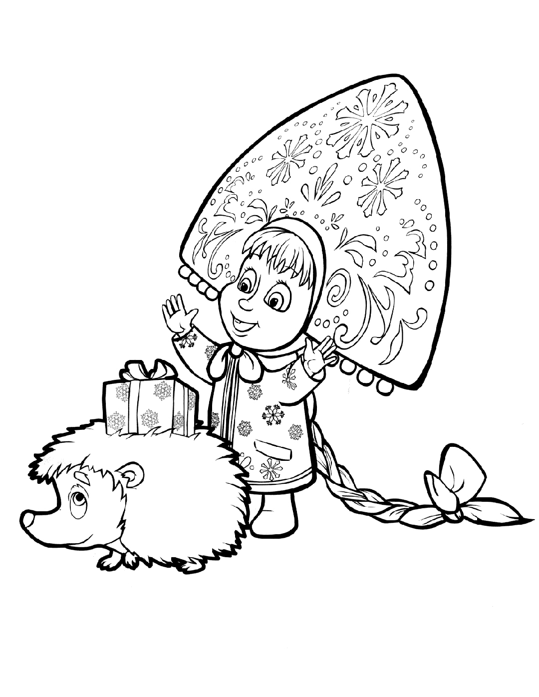 Маша и медведь. раскраски из мультфильма