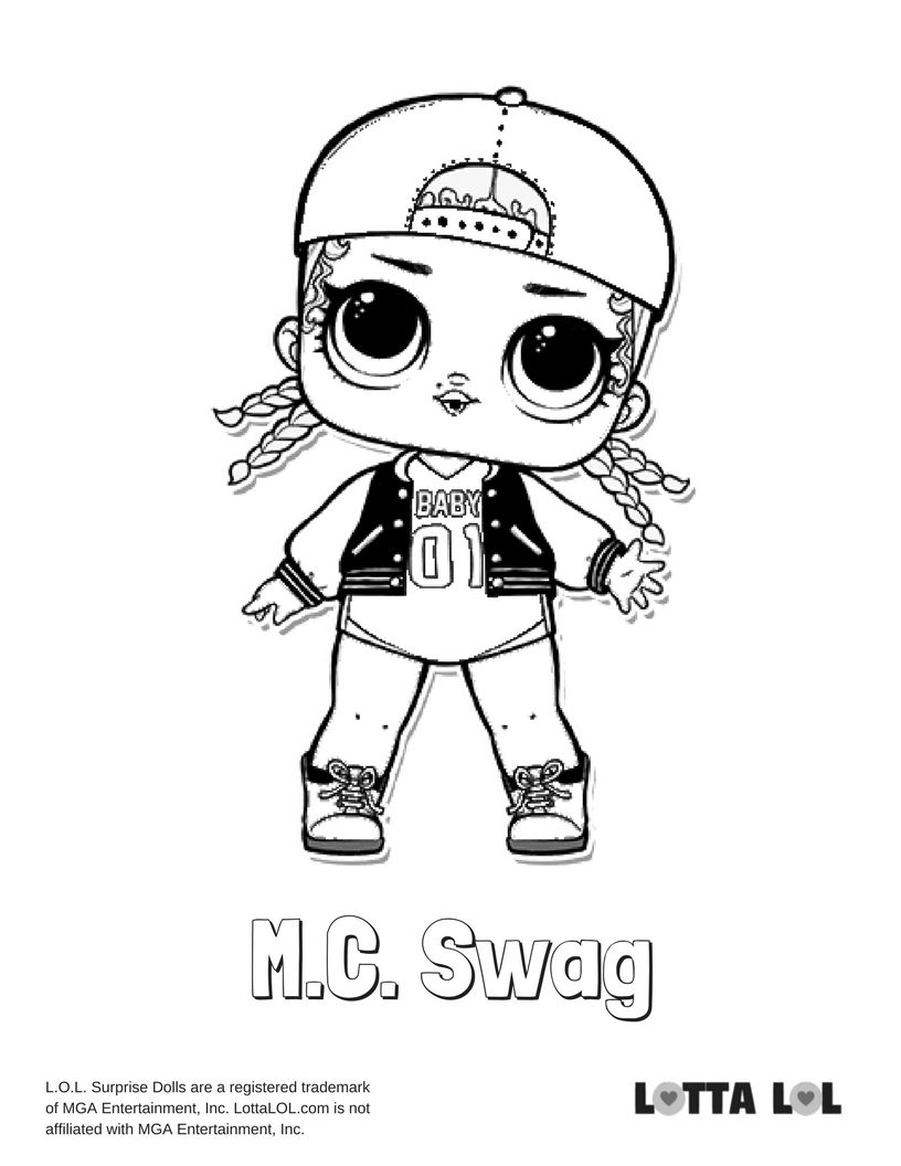 Все Раскраска M.C. Swag, кукла лол мс сваг, раскраски куклы lol  Раскраска M.C. Swag лол, кукла танцор, раскраска кукла в спортивном костюме, раскраска кукла с косичками, раскраска кукла в бейсболке, раскраска красивая кукла лол