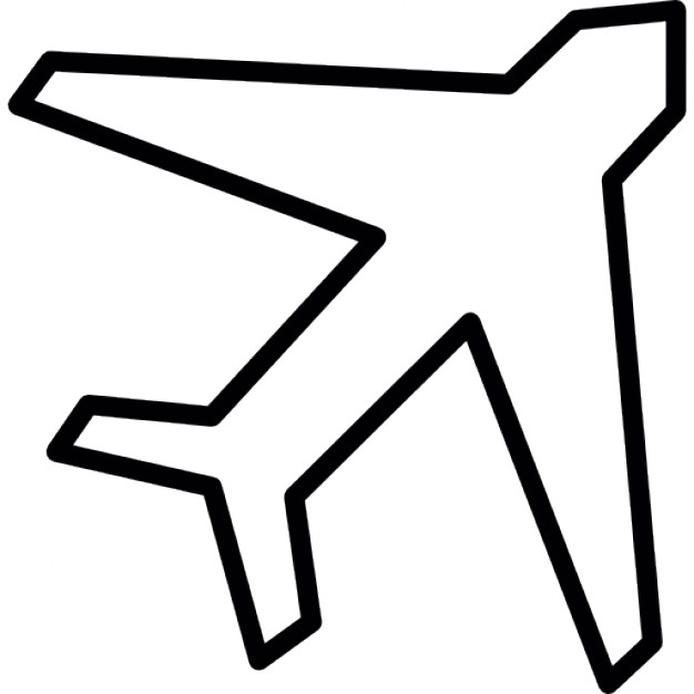 Самолет рисунок контур